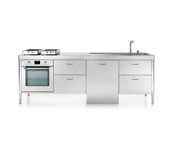 Washing and cooking kitchens LC250-F60+C60+L60+C60/1 | Cuisines compactes | ALPES-INOX