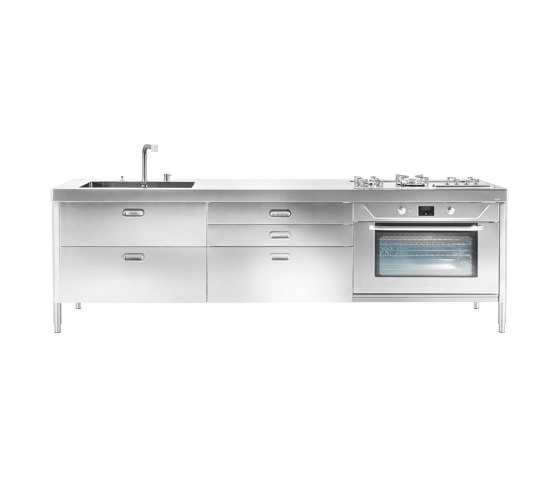 Washing and cooking kitchens LC280-C90+C90+F90/1 | Compact kitchens | ALPES-INOX