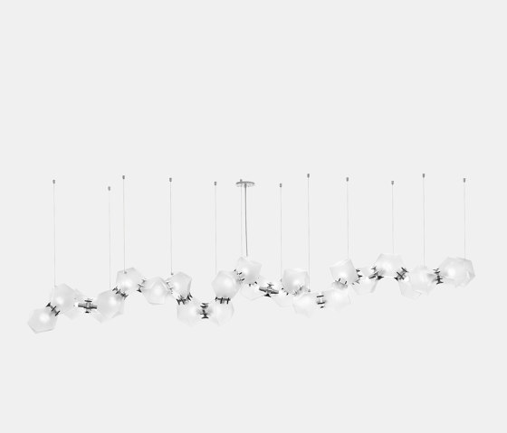 Welles Glass Long Chandelier 24 | Suspended lights | Gabriel Scott