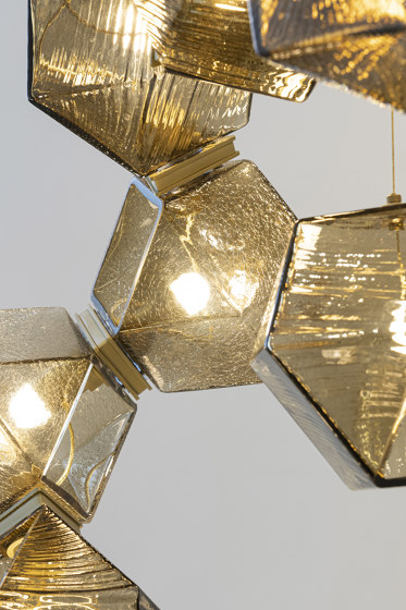 Welles Textured Glass Modules | Suspended lights | Gabriel Scott