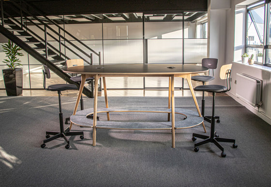 Grounded 24 | Ergonomic Collaborative Group Project Table with Footplate | Standing tables | GreyFox
