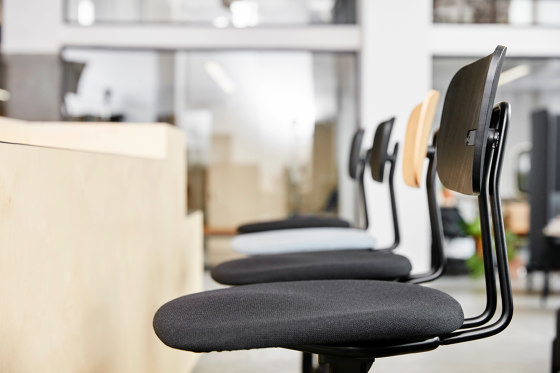 Ray@Work - Extra High | Upholstered Ergonomic Light-task Chair with Flexible Seat and wooden back | Chaises | GreyFox