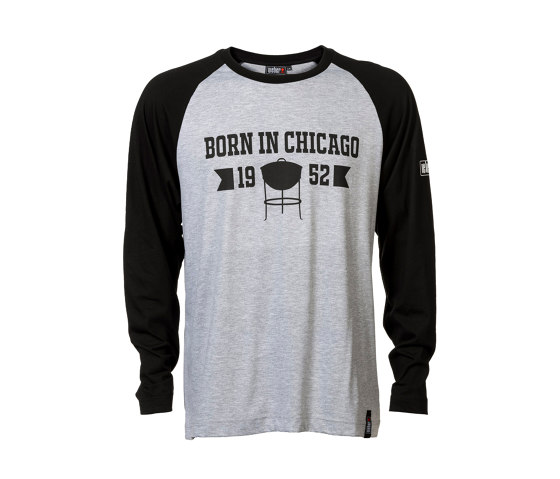 T-shirt à Manches Longues Unisexe « Born in Chicago » S/M L/XL XX-Large | Lifestyle | Weber