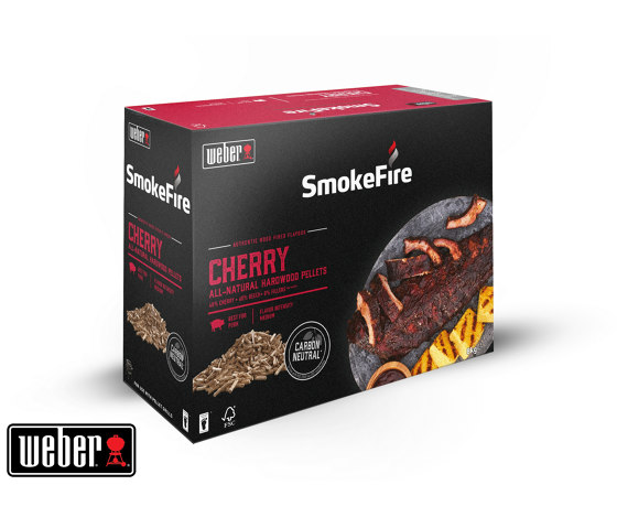 Cherry All-Natural Hardwood Pellets 8kg | Accessori grill | Weber