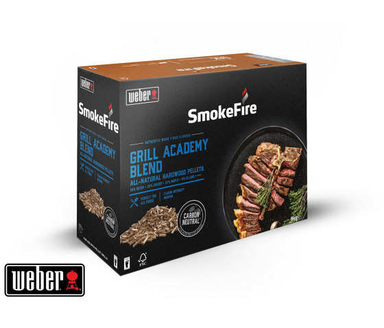 Grill Academy All-Natural Hardwood Pellets 8kg | Barbeque grill accessories | Weber