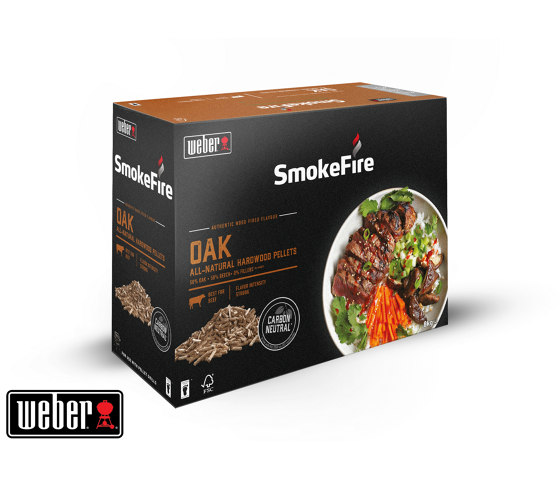 Oak All-Natural Hardwood Pellets 8kg | Barbeque grill accessories | Weber