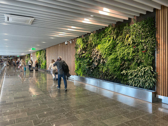 Indoor Vertical Garden | Arlanda Airport | Pflanzenwände | Greenworks