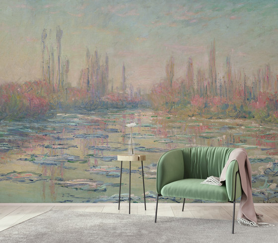 Claude Monet | The Thaw on the Seine | Carta parati / tappezzeria | Ambientha