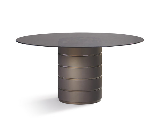 Carnelian Dining Table Softtouch + High Gloss Plints + Marble Inlay + Glass Uni Table Top | Tavoli pranzo | DAMI Luxury Interior