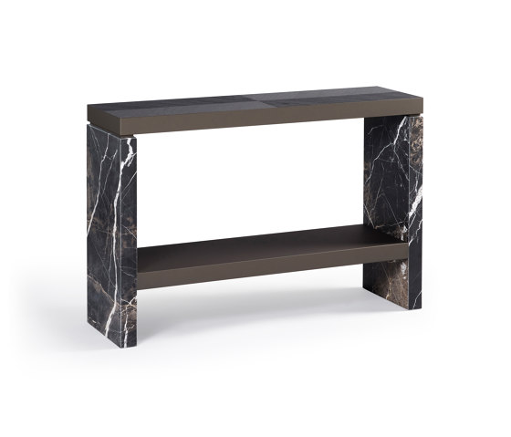 Cinnabar Console Brushed Oak + Marble + Softtouch | Tables consoles | DAMI Luxury Interior