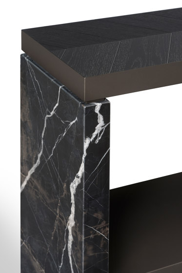 Cinnabar Console Brushed Oak + Marble + Softtouch | Konsolentische | DAMI Luxury Interior