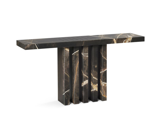 Orion Console Table Marble Bronze F + Matrix Metal Lacquer | Console tables | DAMI Luxury Interior
