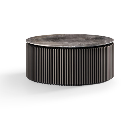 Pearl Coffee Table Softtouch Bronze Frame + Marble Grigio Orobico Top | Tavolini bassi | DAMI Luxury Interior