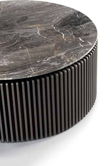 Pearl Coffee Table Softtouch Bronze Frame + Marble Grigio Orobico Top | Coffee tables | DAMI Luxury Interior