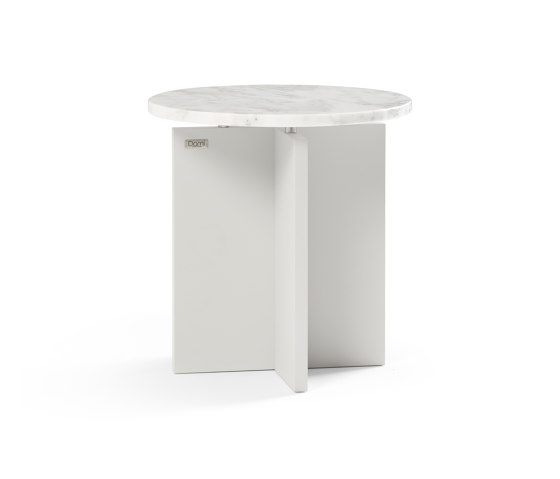Ruby Side Table Stone + Marble Arrabescato Top | Tables d'appoint | DAMI Luxury Interior