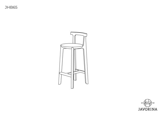 Juro | Barstool with back JHB65 N | Counter stools | Javorina
