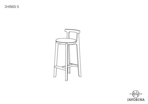 Juro | Barstool with back JHB65 S N | Counter stools | Javorina