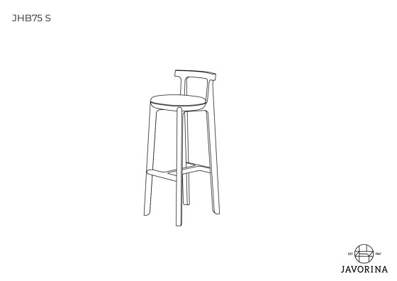 Juro | Barstool with back JHB75 S W | Bar stools | Javorina