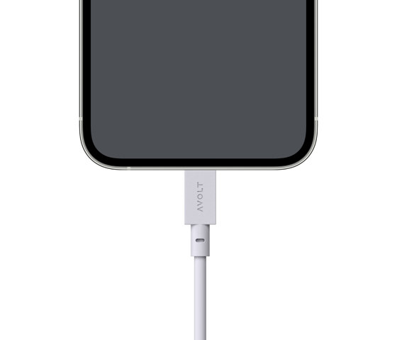 CABLE 1 USB A to Lightning Silicone MFi charging cable, 1.8m - GOTLAND GRAY | Prese USB | Avolt