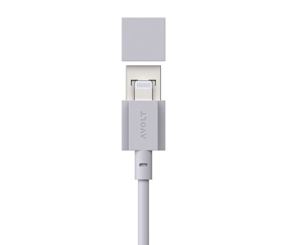 CABLE 1 USB A to Lightning Silicone MFi charging cable, 1.8m - GOTLAND GRAY | Enchufes USB | Avolt