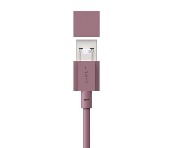CABLE 1 USB A to Lightning Silicone MFi charging cable, 1.8m - RUSTY RED | Prese USB | Avolt