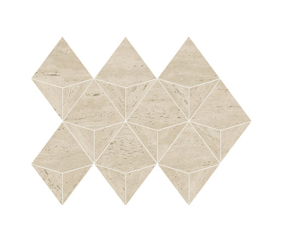 Marvel Travertine Pearl Mosaico Origami | Ceramic mosaics | Atlas Concorde