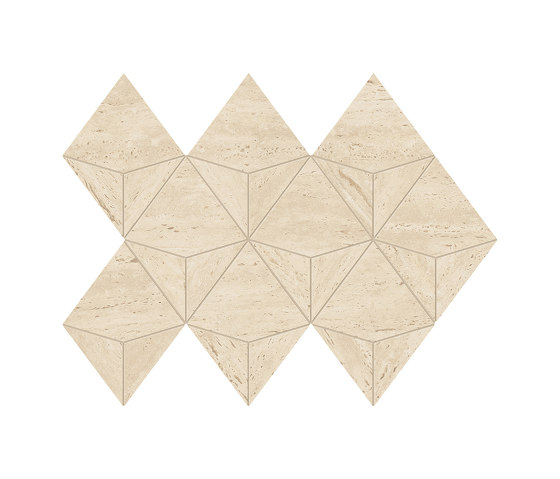 Marvel Travertine Sand Mosaico Origami | Ceramic mosaics | Atlas Concorde