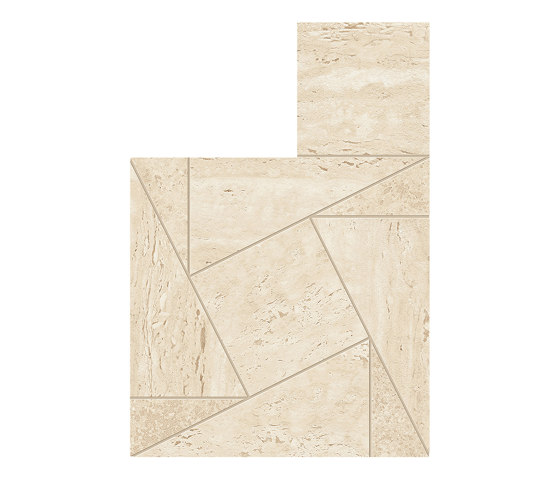 Marvel Travertine Sand Mosaico Tessellation | Mosaicos de cerámica | Atlas Concorde