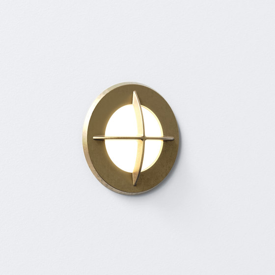 Arran Round LED | Solid Brass | Lámparas exteriores empotrables de pared | Astro Lighting