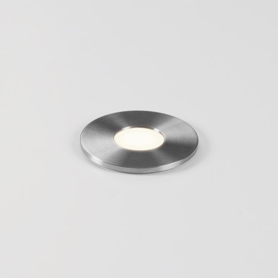 Terra Round 28 LED | Brushed Stainless Steel | Lámparas exteriores empotrables de suelo | Astro Lighting