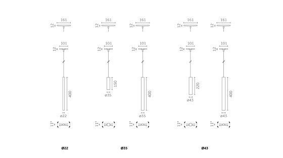 Yori Pendant Outline 24V | Suspensions | Reggiani Illuminazione