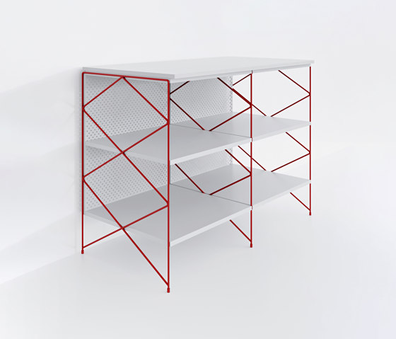 Kitchen Cupboard #1610 | Red | Kitchen cabinets | Fleysen