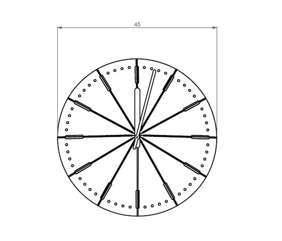 Wall clock #1410 | Grey Matt | Relojes | Fleysen