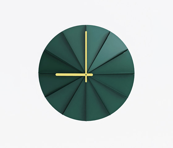 Wall clock #1411 | Dark green Matt | Relojes | Fleysen