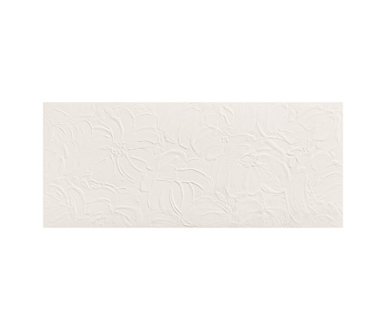 3D Wall Plaster Bloom White 50X120 | Piastrelle ceramica | Atlas Concorde