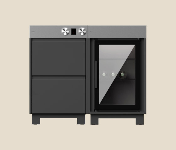 Rimo Gourmet Outdoor Kitchen Bundle | Slate | Cook + Cool | Hobs | ATOLL