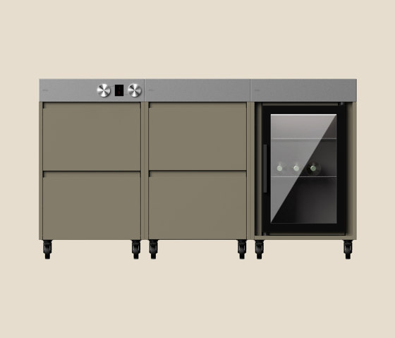 Rimo Lover Outdoor Kitchen Bundle | Olive | Cook + Cool + Store | Hobs | ATOLL