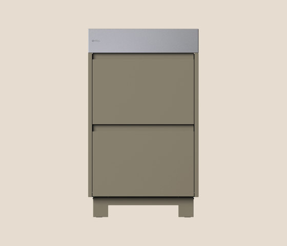 Rimo Store Outdoor Kitchen | Olive | With Drawers | With Stand Feet | Modular outdoor kitchens | ATOLL