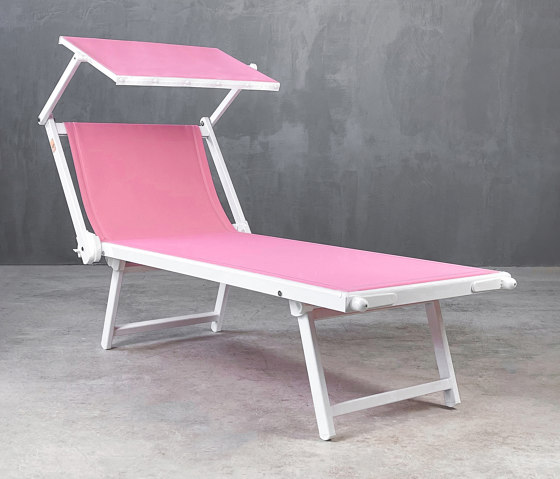 Dolce Vita | Ciao Amore Pink 5 Sunbed with Sunshield | Lettini giardino | Set Collection