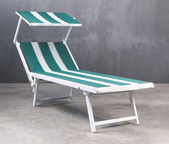 Dolce Vita | Ciao Amore Stripe 3 Sunbed with Sunshield | Bains de soleil | Set Collection