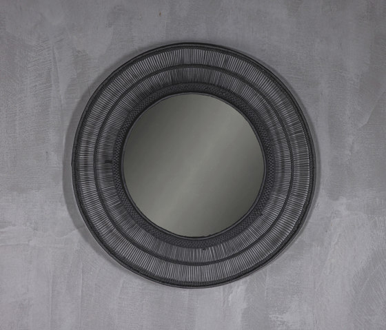 Malawi | Mirror Round Black Small | Miroirs | Set Collection