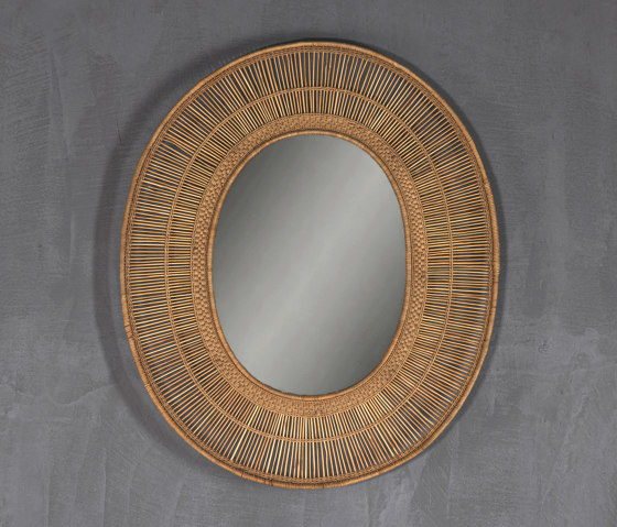 Malawi | Mirror Round Natural Large | Specchi | Set Collection