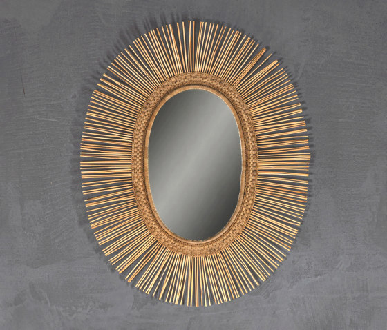 Malawi | Sun Mirror Round/Oval Natural Small | Espejos | Set Collection