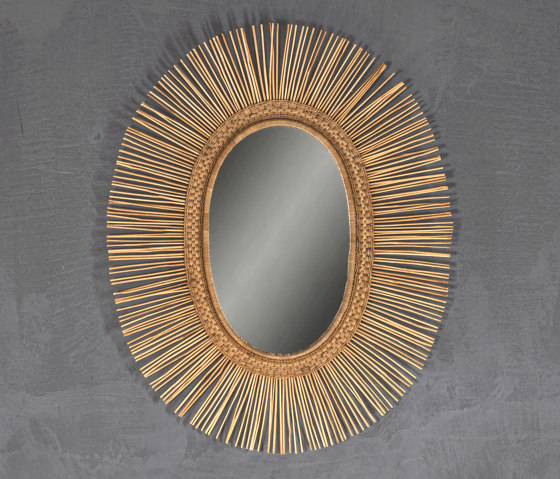 Malawi | Sun Round/Oval Mirror Natural Large | Specchi | Set Collection