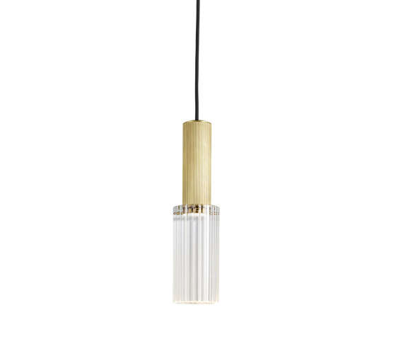 Flume | 80 Pendant - Satin Brass | Suspended lights | J. Adams & Co