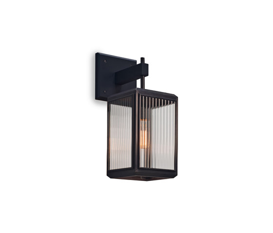 Lantern | Lilac Wall - Small - Bronze & Clear Reeded Glass | Appliques murales | J. Adams & Co
