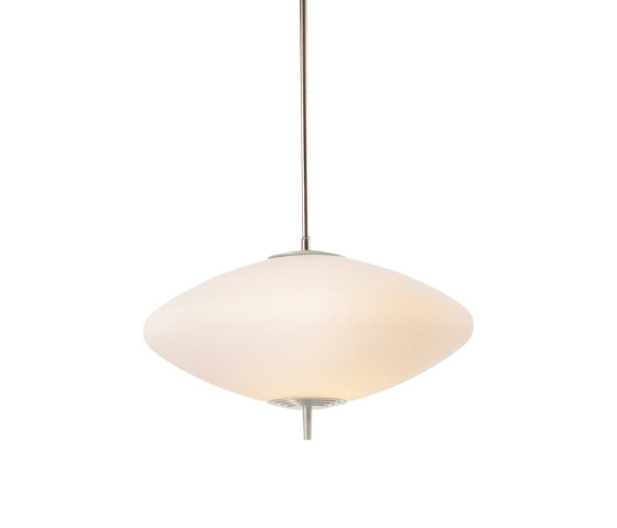 Nova | Wide Pendant - Satin Nickel | Lampade sospensione | J. Adams & Co