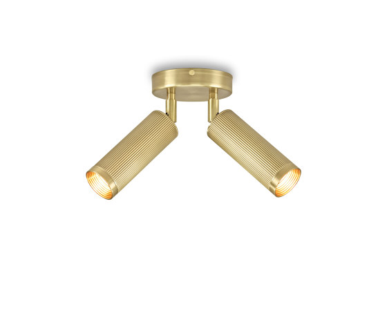 Spot | Double Ceiling Light - Satin Brass | Plafonniers | J. Adams & Co