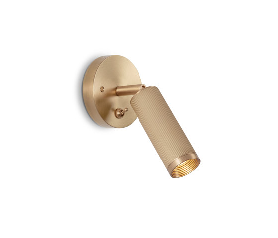 Spot | Switched Wall Light - Satin Brass | Wandleuchten | J. Adams & Co