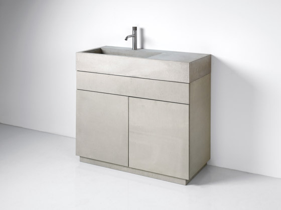 dade PURE 90 (box doors) washstand furniture | Vanity units | Dade Design AG concrete works Beton